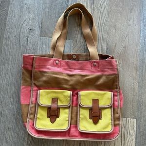 Fossil Canvas Shoulder Bag Tote